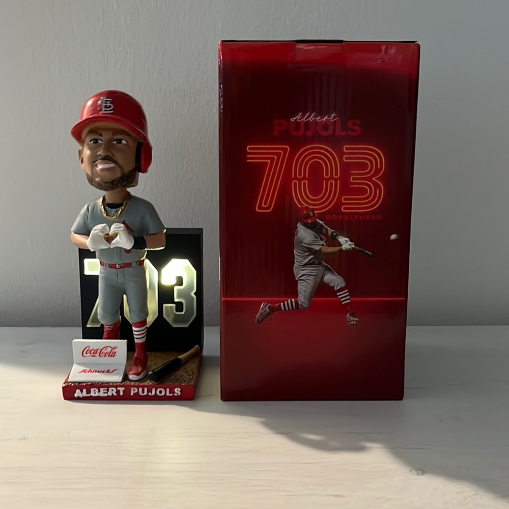 Albert Pujols #5 bobble head 703 hit St. Louis cardinals mlb baseball